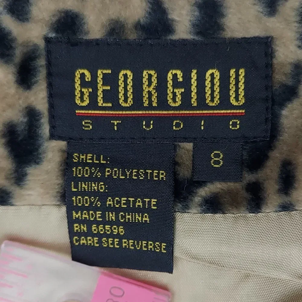 Vintage 90s Y2K Georgiou Studio Animal Print Skirt - Picture 6 of 14
